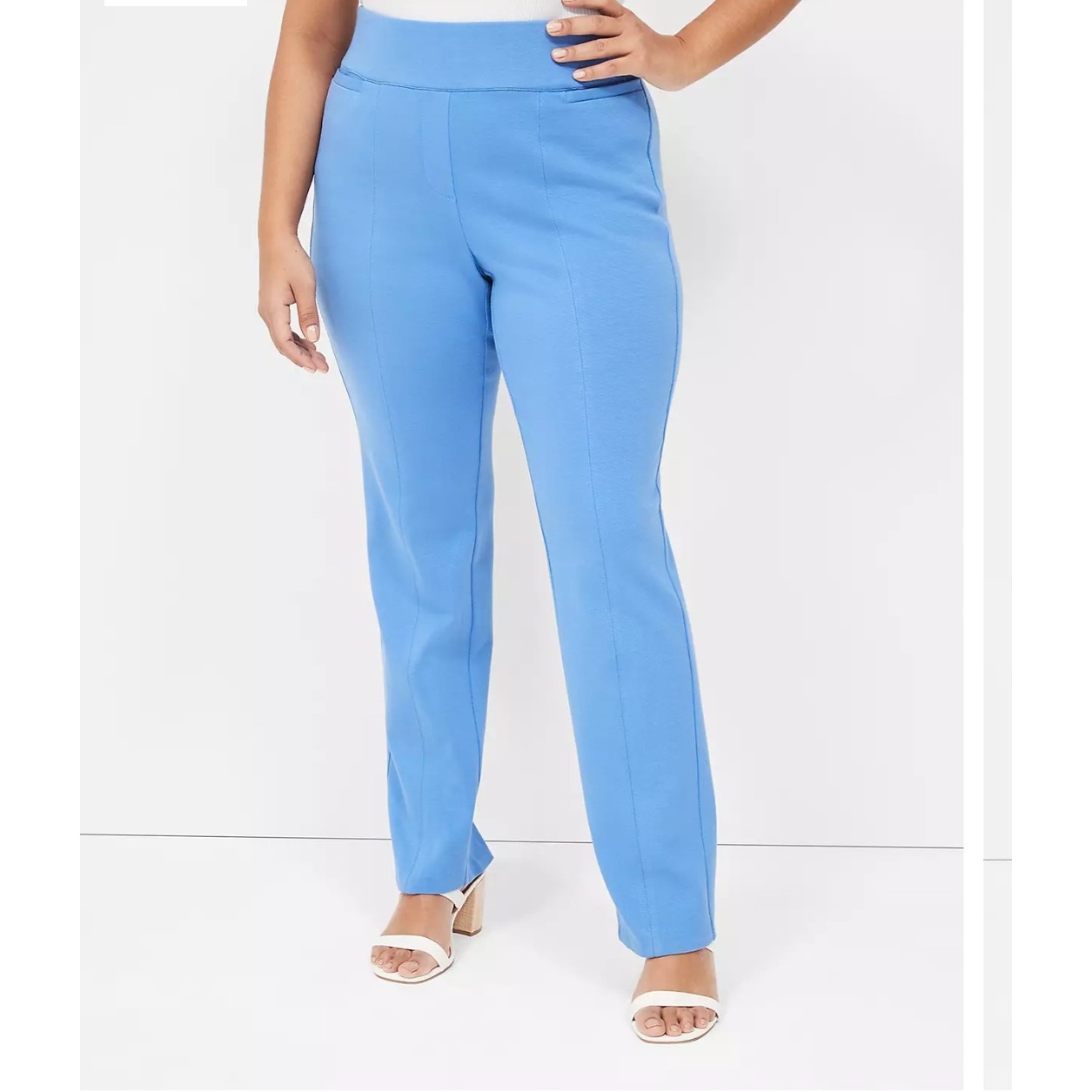 Lane Bryant Dress Pants Straight Leg Career Stretch Blue Size 16s